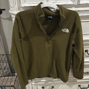 The North Face Men's Olive quarter zip sz M